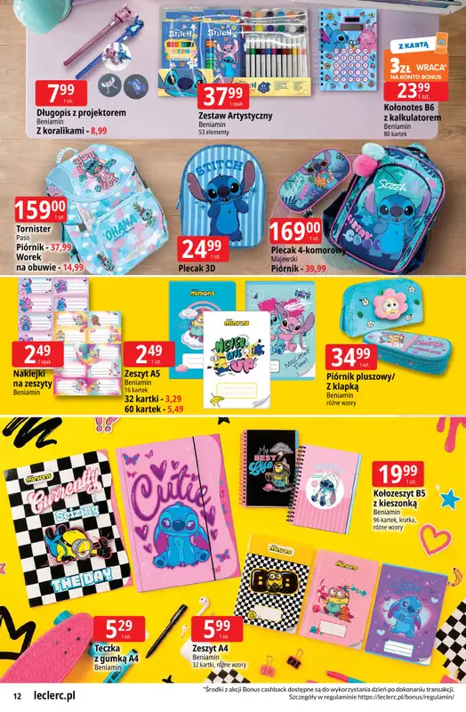 Leclerc - gazetka promocyjna Oferta E.Leclerc | Powrót do szkoły od wtorku 11.08 do poniedziałku 31.08 - strona 12