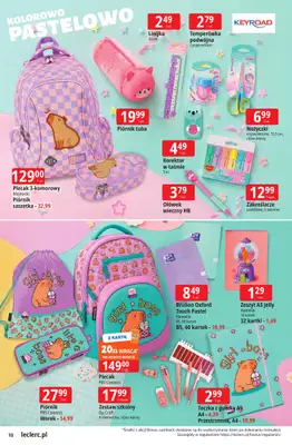 Leclerc - gazetka promocyjna Oferta E.Leclerc | Powrót do szkoły od wtorku 11.08 do poniedziałku 31.08 - strona 10