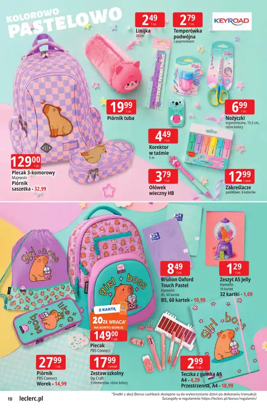 Leclerc - gazetka promocyjna Oferta E.Leclerc | Powrót do szkoły od wtorku 11.08 do poniedziałku 31.08 - strona 10