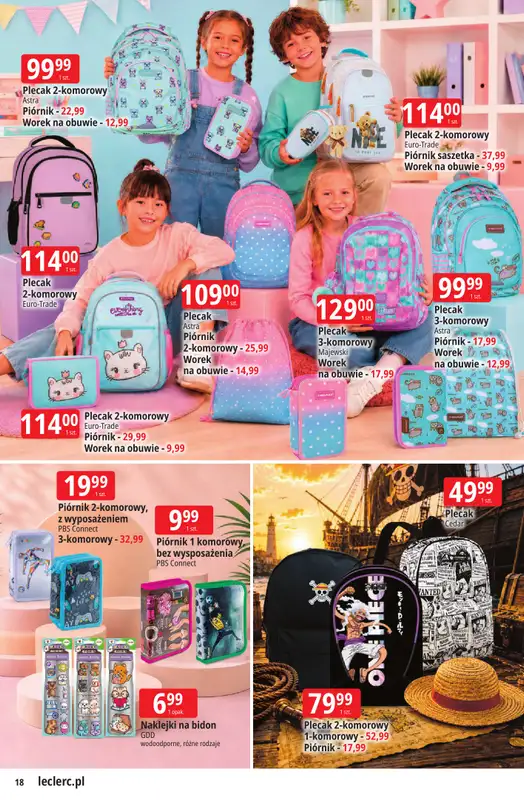 Leclerc - gazetka promocyjna Oferta E.Leclerc | Powrót do szkoły od wtorku 11.08 do poniedziałku 31.08 - strona 18