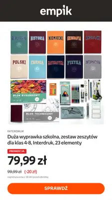 Empik - gazetka promocyjna Back to school - oferta on-line od piątku 07.08 do soboty 15.08