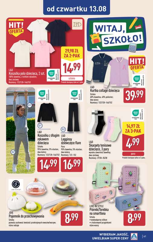 Aldi - gazetka promocyjna Pełny katalog! od poniedziałku 10.08 do piątku 14.08 - strona 41