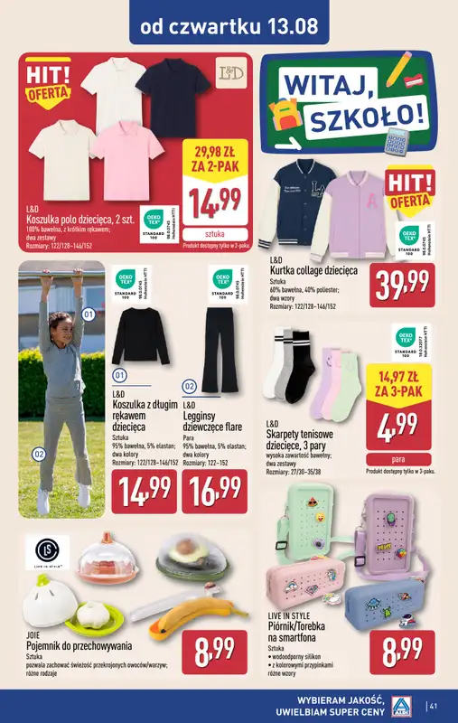 Aldi - gazetka promocyjna Pełny katalog! od poniedziałku 10.08 do piątku 14.08 - strona 41