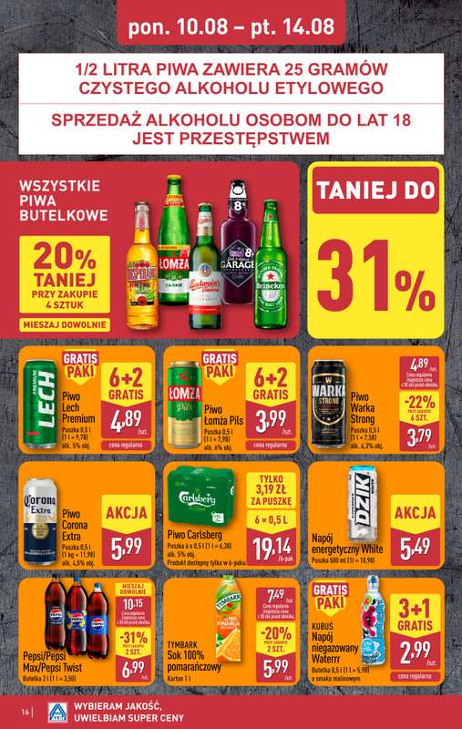 Aldi - gazetka promocyjna Pełny katalog! od poniedziałku 10.08 do piątku 14.08 - strona 16