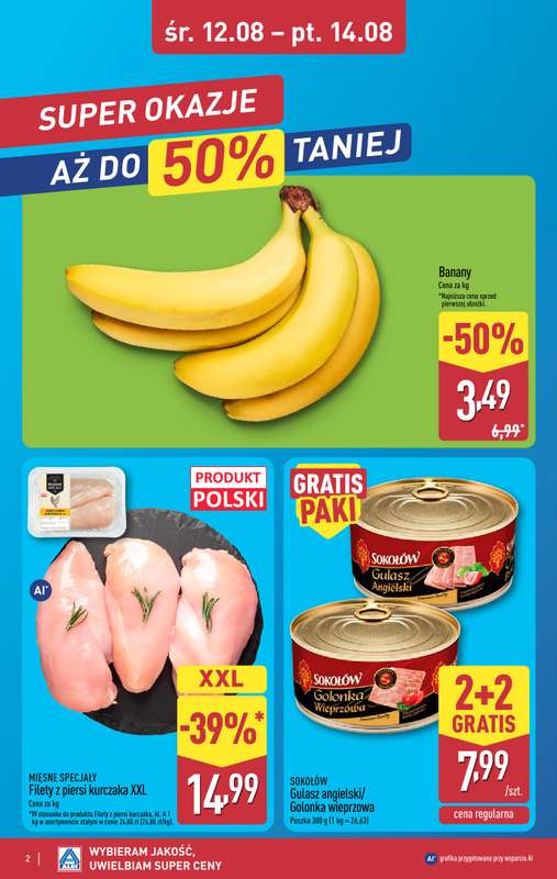 Aldi - gazetka promocyjna Weekend super cen w Aldi! od środy 12.08 do piątku 14.08 - strona 2