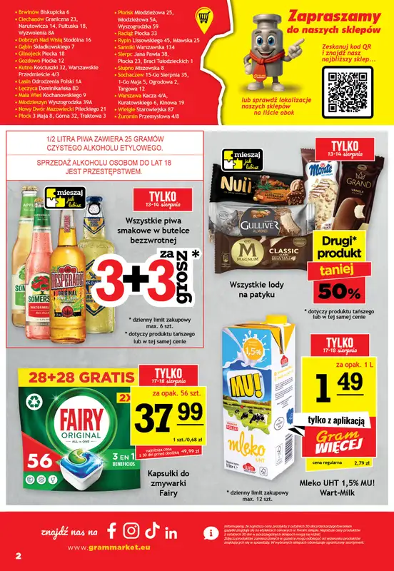 Gram Market - gazetka promocyjna Gazetka od środy 12.08 do wtorku 18.08 - strona 2
