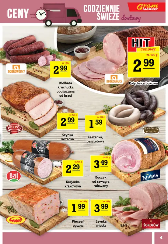 Gram Market - gazetka promocyjna Gazetka od środy 12.08 do wtorku 18.08 - strona 4