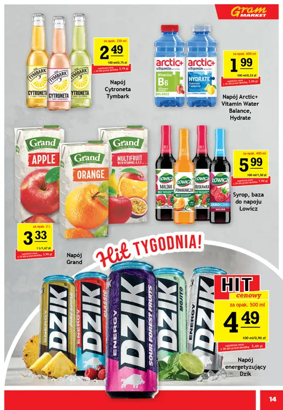 Gram Market - gazetka promocyjna Gazetka od środy 12.08 do wtorku 18.08 - strona 14