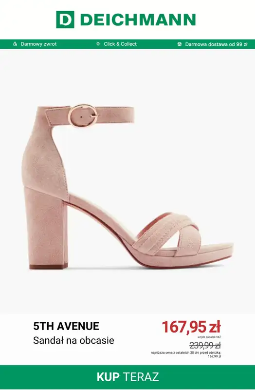 Deichmann - gazetka promocyjna Nowe modele sandałów od piątku 07.08  - strona 4