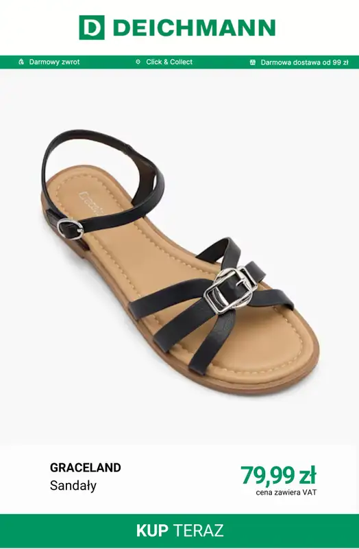 Deichmann - gazetka promocyjna Nowe modele sandałów od piątku 07.08  - strona 11