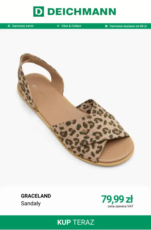 Deichmann - gazetka promocyjna Nowe modele sandałów od piątku 07.08  - strona 10
