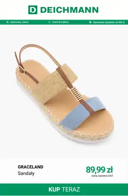 Deichmann - gazetka promocyjna Nowe modele sandałów od piątku 07.08  - strona 5