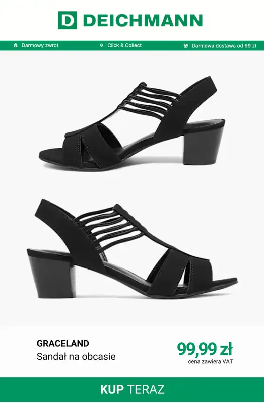 Deichmann - gazetka promocyjna Nowe modele sandałów od piątku 07.08  - strona 9