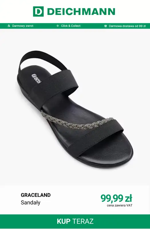 Deichmann - gazetka promocyjna Nowe modele sandałów od piątku 07.08  - strona 7