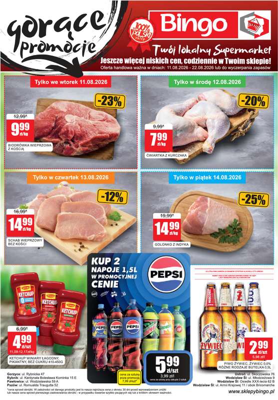 Bingo - gazetka promocyjna Gazetka od wtorku 11.08 do soboty 22.08