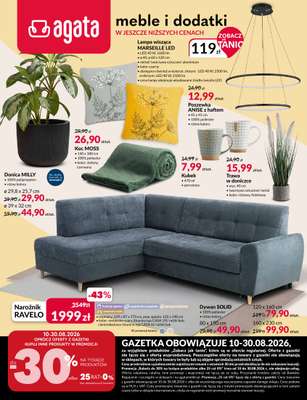 Salony Agata - gazetka promocyjna Gazetka od poniedziałku 10.08 do niedzieli 30.08