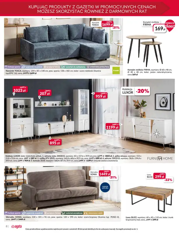 Salony Agata - gazetka promocyjna Gazetka od poniedziałku 10.08 do niedzieli 30.08 - strona 8