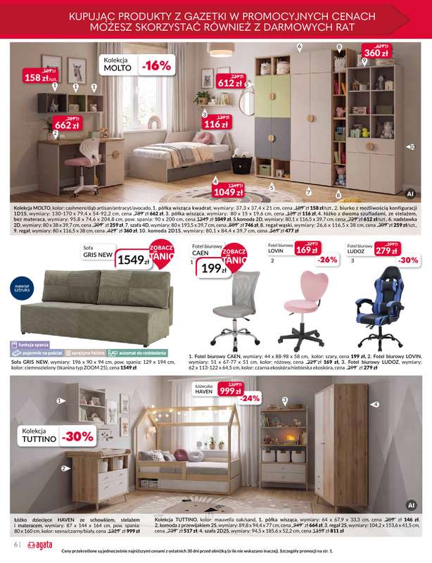 Salony Agata - gazetka promocyjna Gazetka od poniedziałku 10.08 do niedzieli 30.08 - strona 6
