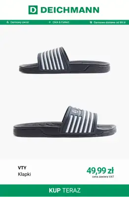 Deichmann - gazetka promocyjna Klapki męskie od soboty 08.08  - strona 5