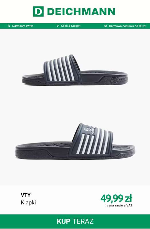Deichmann - gazetka promocyjna Klapki męskie od soboty 08.08  - strona 5