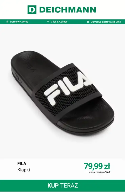 Deichmann - gazetka promocyjna Klapki męskie od soboty 08.08  - strona 9