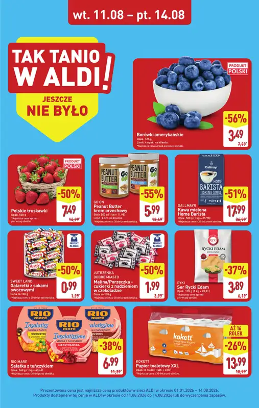 Aldi - gazetka promocyjna Wybrane produkty w super cenach Aldi!  
