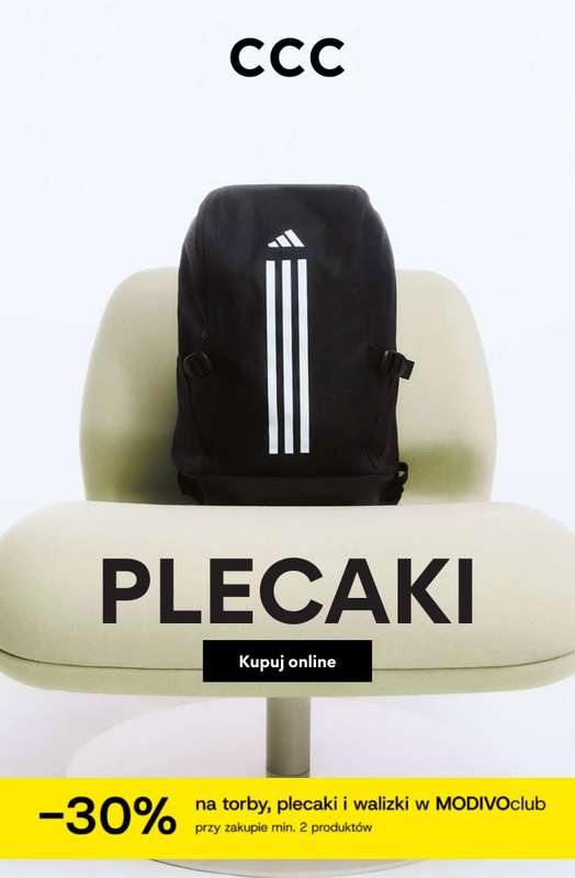 CCC - gazetka promocyjna Plecaki w SUPER cenach! od niedzieli 09.08 