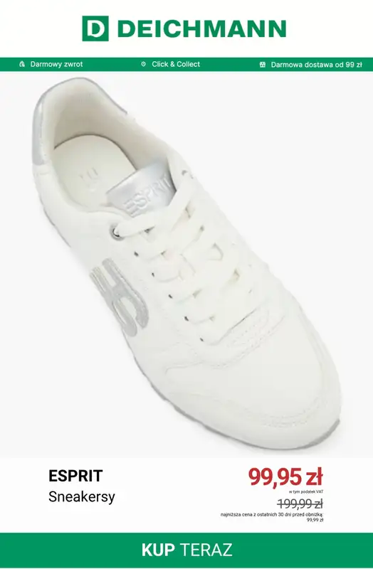 Deichmann - gazetka promocyjna Sneakersy damskie retro od niedzieli 09.08  - strona 4