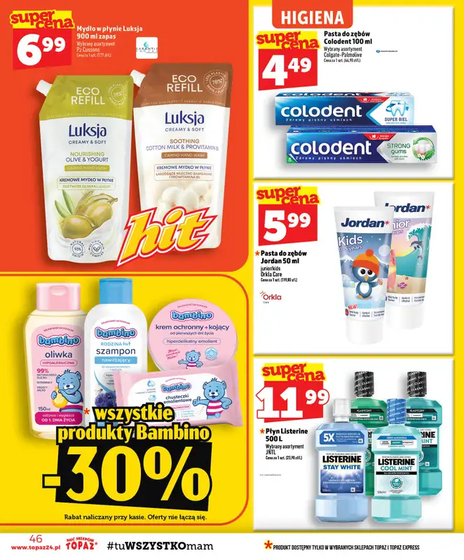 TOPAZ - gazetka promocyjna Gazetka od czwartku 13.08 do środy 19.08 - strona 46