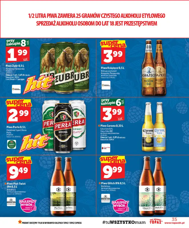 TOPAZ - gazetka promocyjna Gazetka od czwartku 13.08 do środy 19.08 - strona 35