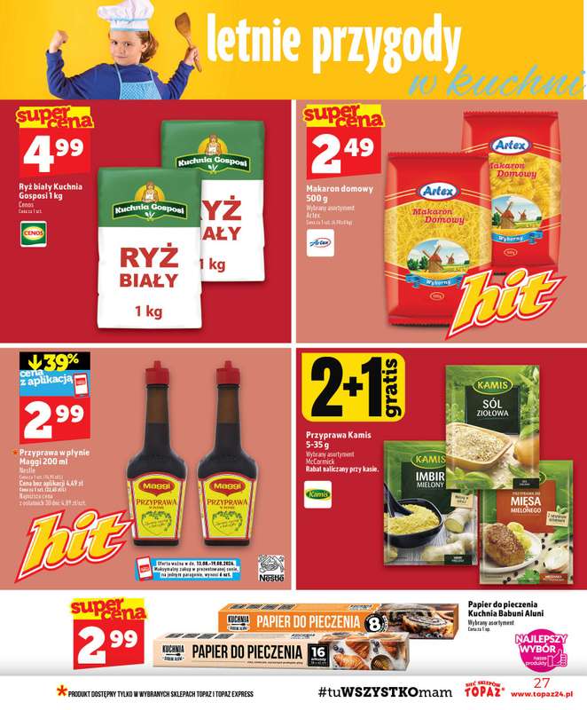 TOPAZ - gazetka promocyjna Gazetka od czwartku 13.08 do środy 19.08 - strona 27