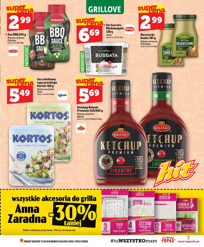 TOPAZ - gazetka promocyjna Gazetka od czwartku 13.08 do środy 19.08 - strona 3