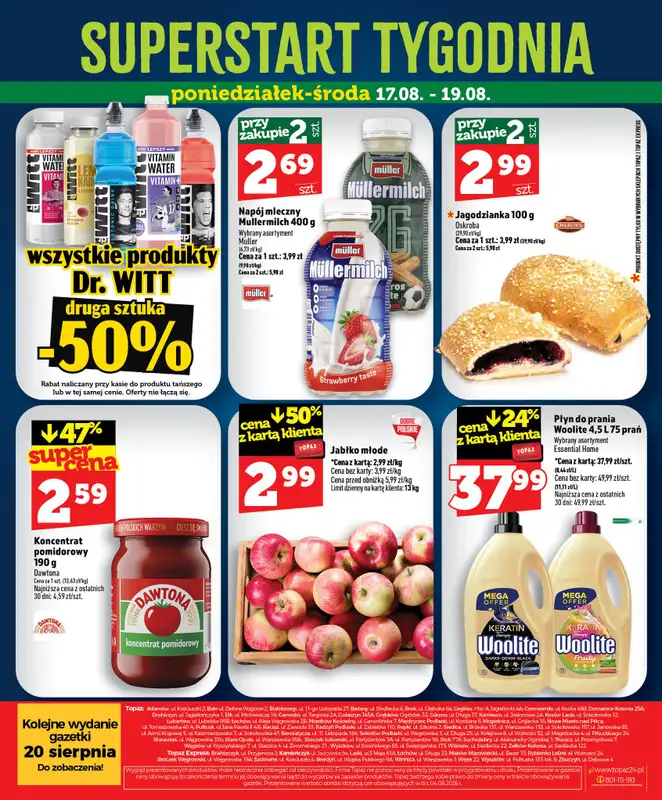 TOPAZ - gazetka promocyjna Gazetka od czwartku 13.08 do środy 19.08 - strona 56