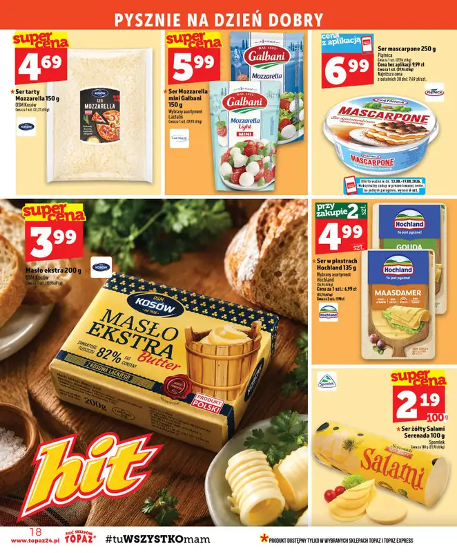 TOPAZ - gazetka promocyjna Gazetka od czwartku 13.08 do środy 19.08 - strona 18