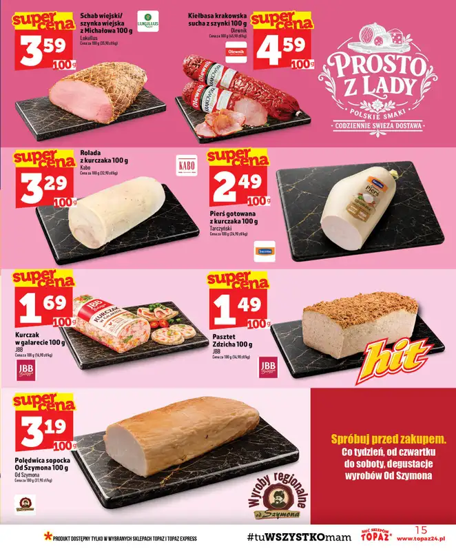 TOPAZ - gazetka promocyjna Gazetka od czwartku 13.08 do środy 19.08 - strona 15