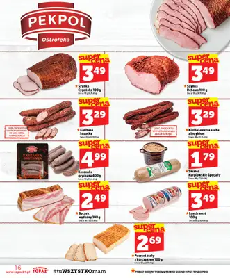 TOPAZ - gazetka promocyjna Gazetka od czwartku 13.08 do środy 19.08 - strona 16