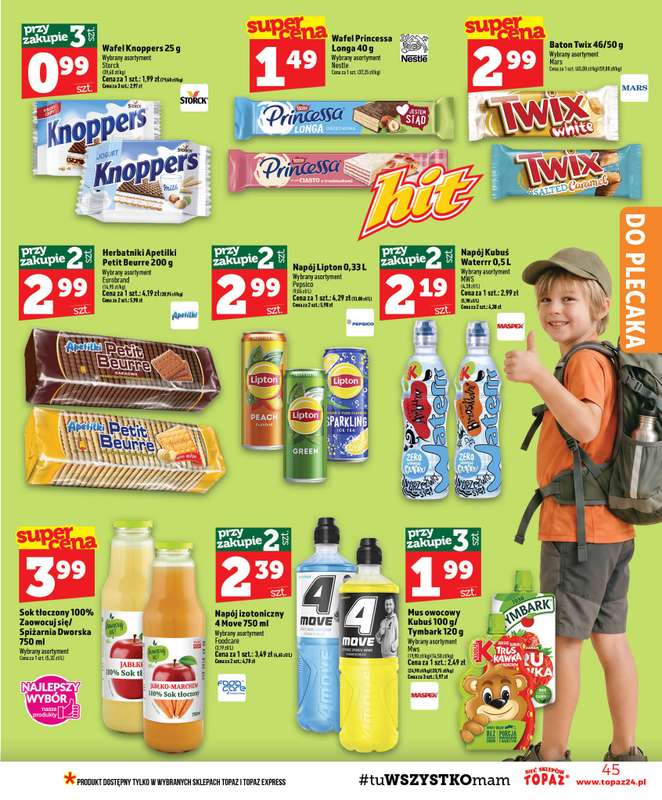TOPAZ - gazetka promocyjna Gazetka od czwartku 13.08 do środy 19.08 - strona 45