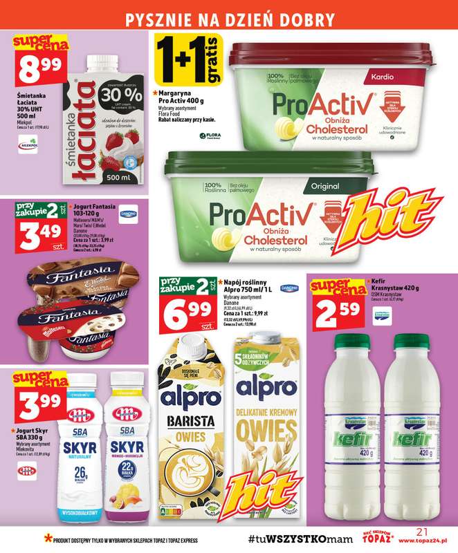 TOPAZ - gazetka promocyjna Gazetka od czwartku 13.08 do środy 19.08 - strona 21