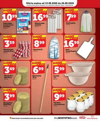 TOPAZ - gazetka promocyjna Gazetka od czwartku 13.08 do środy 19.08 - strona 55