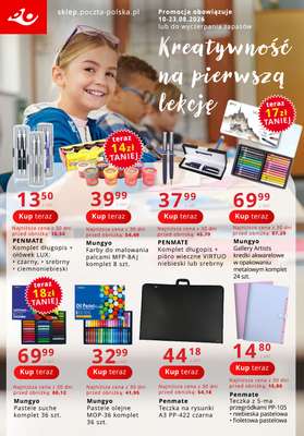 Poczta Polska - gazetka promocyjna Gazetka od poniedziałku 10.08 do niedzieli 23.08