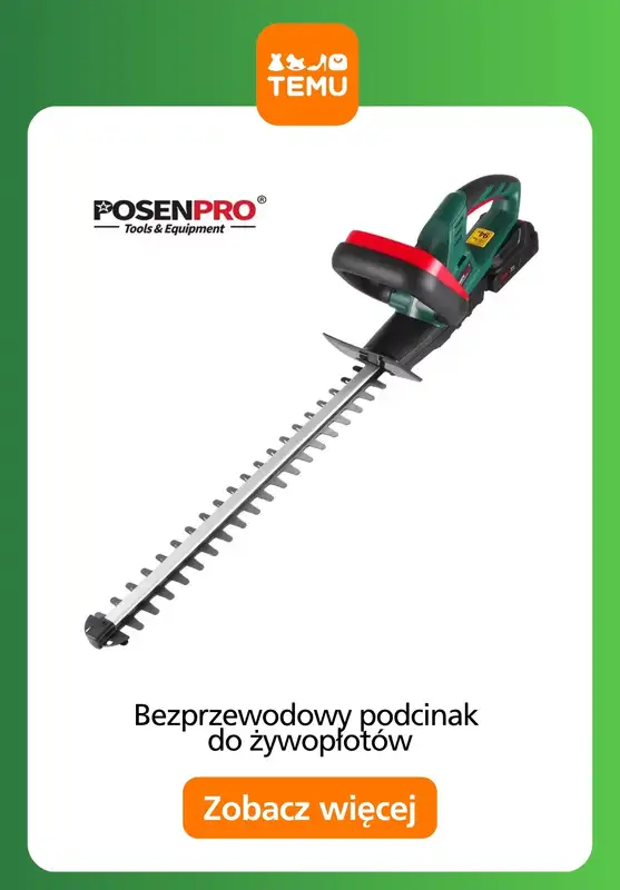 Temu - gazetka promocyjna Elektrorzędzia do ogrodu od piątku 07.08  - strona 6