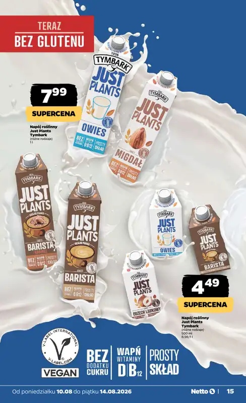 Netto - gazetka promocyjna Gazetka Spożywcza od poniedziałku 10.08 do piątku 14.08 - strona 15