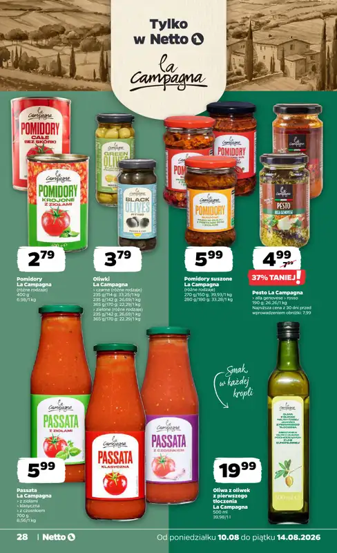 Netto - gazetka promocyjna Gazetka Spożywcza od poniedziałku 10.08 do piątku 14.08 - strona 28
