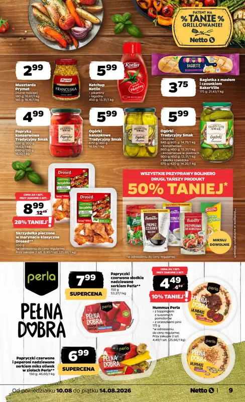 Netto - gazetka promocyjna Gazetka Spożywcza od poniedziałku 10.08 do piątku 14.08 - strona 9
