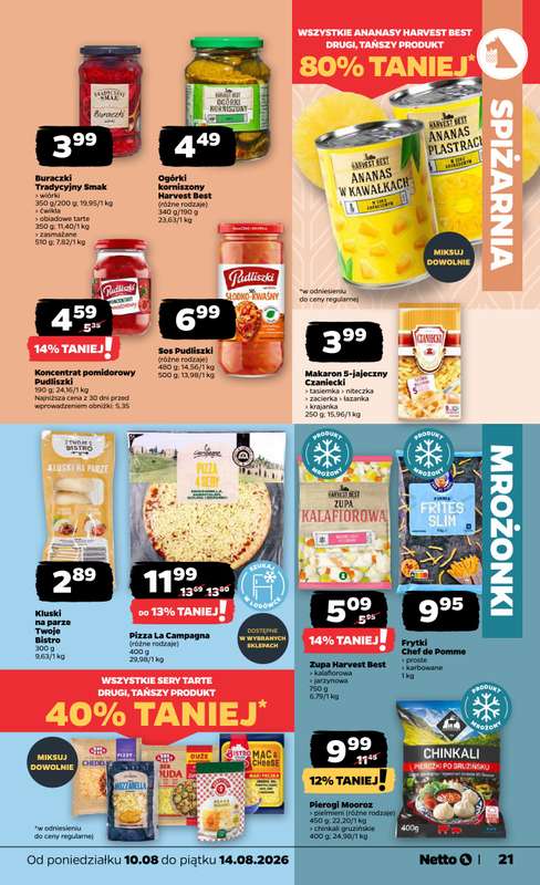 Netto - gazetka promocyjna Gazetka Spożywcza od poniedziałku 10.08 do piątku 14.08 - strona 21