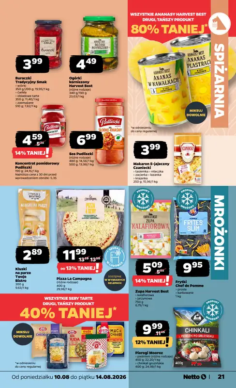 Netto - gazetka promocyjna Gazetka Spożywcza od poniedziałku 10.08 do piątku 14.08 - strona 21
