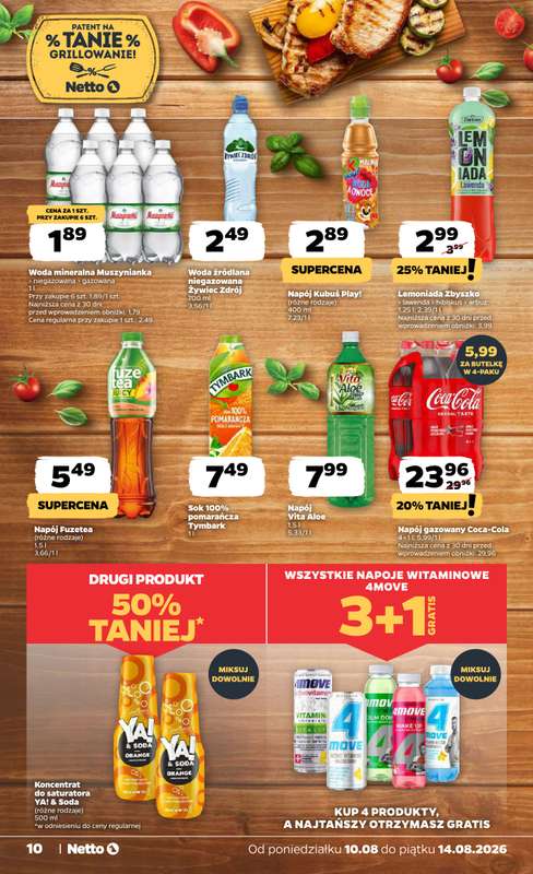 Netto - gazetka promocyjna Gazetka Spożywcza od poniedziałku 10.08 do piątku 14.08 - strona 10