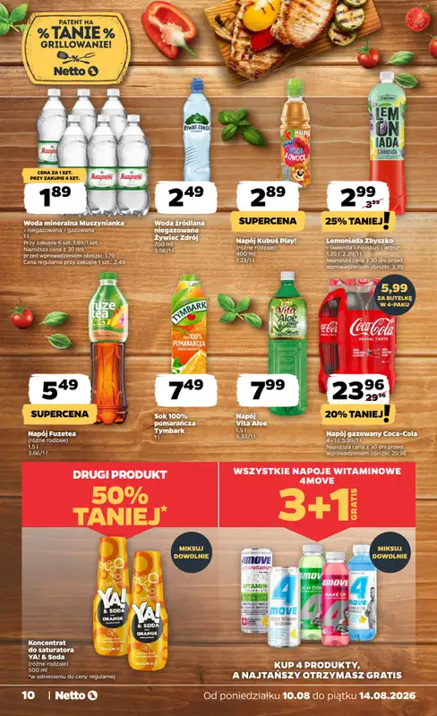 Netto - gazetka promocyjna Gazetka Spożywcza od poniedziałku 10.08 do piątku 14.08 - strona 10