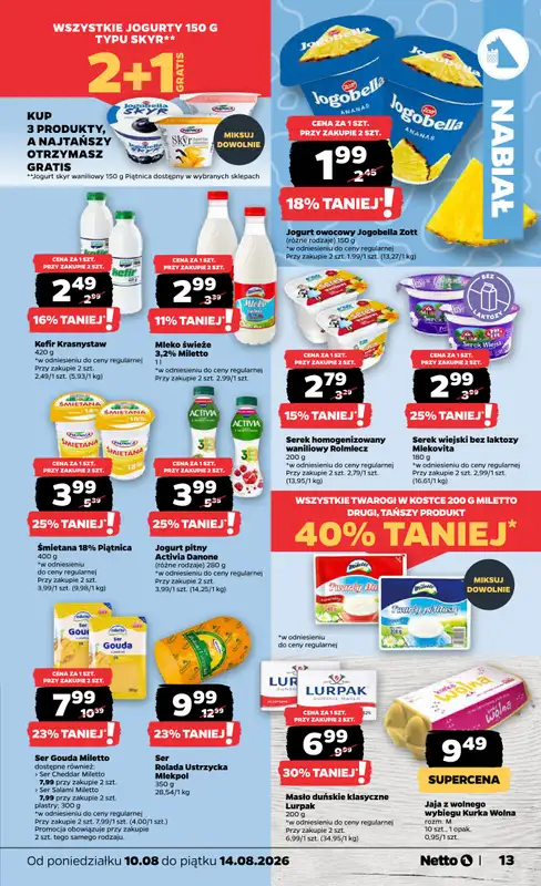 Netto - gazetka promocyjna Gazetka Spożywcza od poniedziałku 10.08 do piątku 14.08 - strona 13