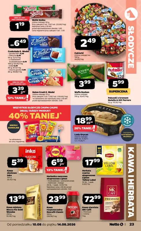 Netto - gazetka promocyjna Gazetka Spożywcza od poniedziałku 10.08 do piątku 14.08 - strona 23